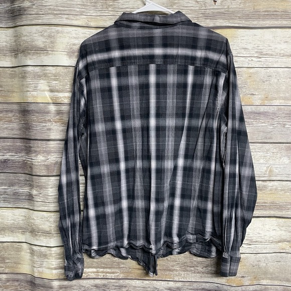 Columbia Shirt Men's XL Grey‎ Plaid Classic Fit Stretch Button Long Sleeve - Picture 2 of 7